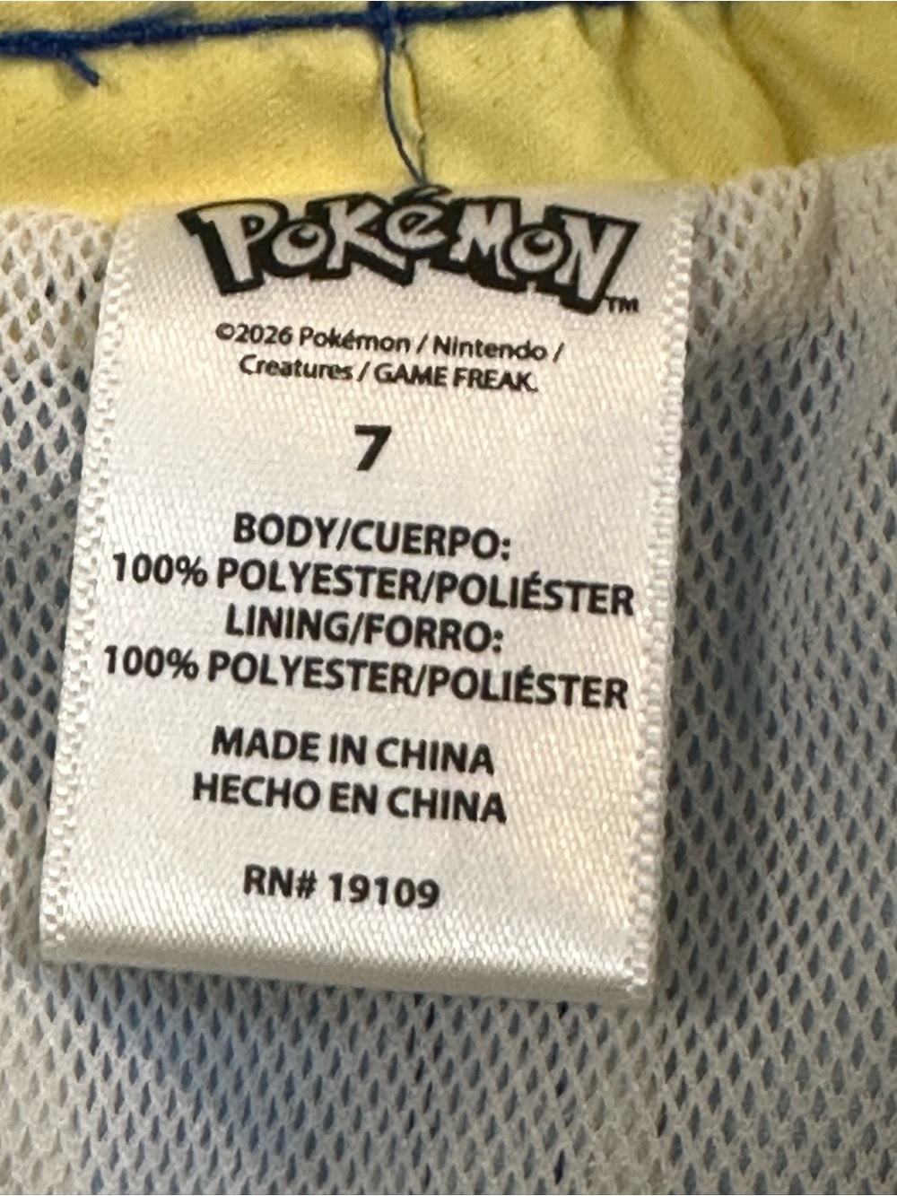 Pokemon Size 7 2-Piece Swim Trunks and Rashguard Set NWT - Picture 10 of 11